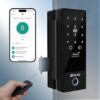 515V0eTFSrL._SX569_ Golens Smart Glass Door Lock for Home/Office | WiFi | 6 Ways Unlocking, Fingerprint, Remote, PIN, IC Card, Mobile App, Key | Digital Lock for Door